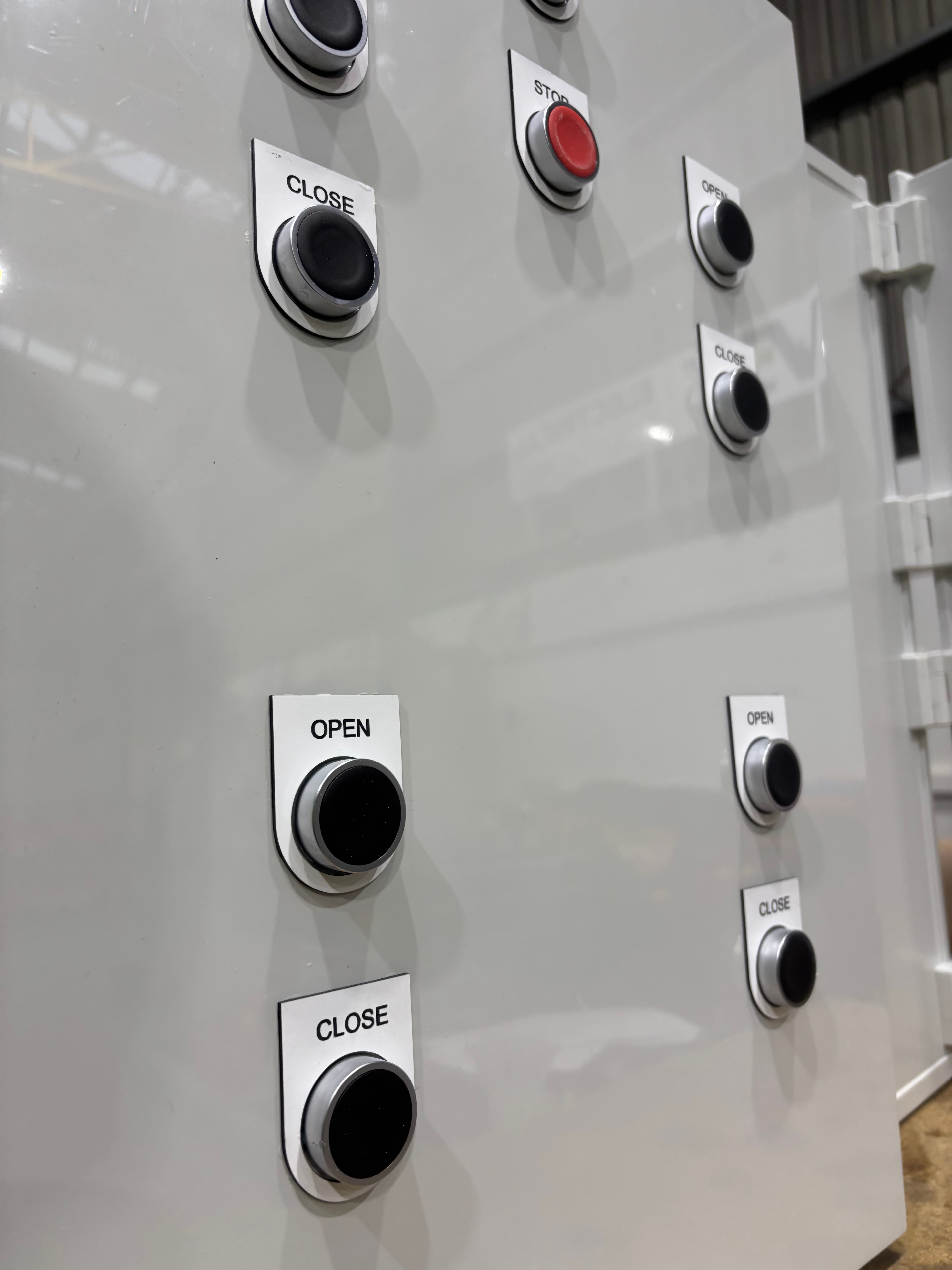 Engraved control panel labels